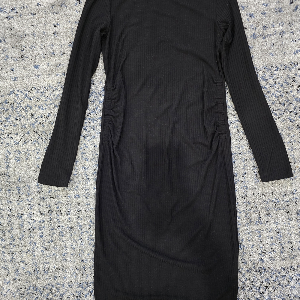H&M Black Maternity Ribbed Knit Dress Size S